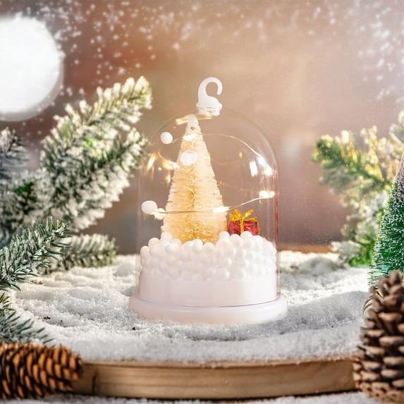 Christmas Snow Globe Night Light with Hook, Home Decor for Tabletop and Room, Holiday Decoration for Living Room, Bedroom, Study, Gift for Friends