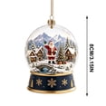 thumbnail image 1 of Christmas Snow Globe Ornament Cabin Scene Hanging Tree Pendant Decor, 1 of 6