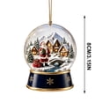 thumbnail image 1 of Christmas Snow Globe Ornament Church Scene Hanging Tree Pendant Decor, 1 of 6