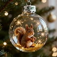 thumbnail image 1 of Christmas Snow Globe Ornaments, Animal Hanging Ornaments Christmas Tree Decoration, Forest Animal Snowflake Ball Pendants with Deer Cow Rabbit for Xmas Decor, 1 of 6
