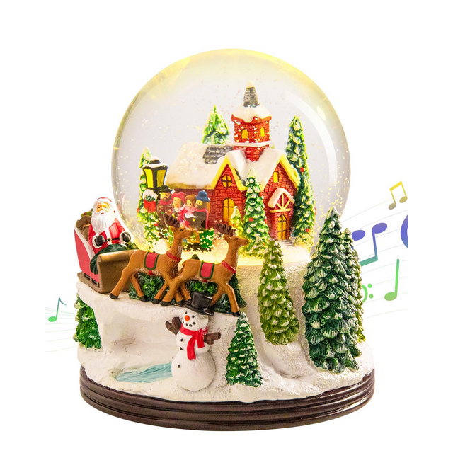 Christmas Snow Globes, Snow Globes Christmas with Musical Battery