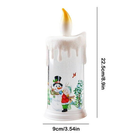 Christmas Snow Globes Lantern Musical 6H Timer Cylinder Glitter Snow Globe,Bronze Snow Globes Christmas Including 8 Songs Xmas Tree Snowman Decor