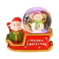 thumbnail image 1 of Christmas Snow Globes, Santa Claus Reindeer Sleigh Automatic Snowfall Music Box with Colourful Lights, Xmas Present Gifts for Family, Friends, Plays 48 Classic Christmas Melodies, 1 of 5