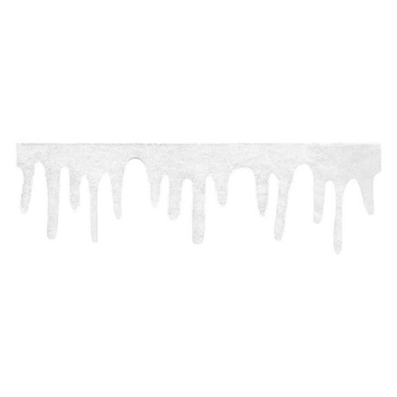 Christmas Snow Icicle Decoration 47.2x14.2in Artificial Snow Blanket Garland Ornament for Fireplace Window Door Decor