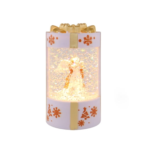 Christmas Snow Light Gift, 5 Styles Mini Glitter Snow Box Night Light, Battery Operated Tabletop LED Decor for Holiday Indoor Displays, 4.53 Inch by XSAOP