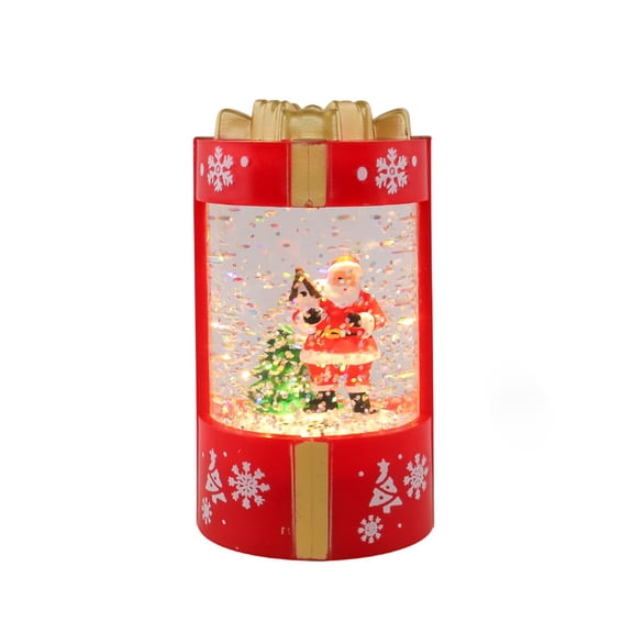 Christmas Snow Light Gift, 5 Styles Mini Glitter Snow Box Night Light, Battery Operated Tabletop LED Decor for Holiday Indoor Displays, 4.53 Inch by XSAOP