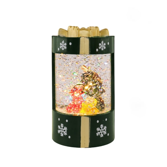 Christmas Snow Light Gift, 5 Styles Mini Glitter Snow Box Night Light, Battery Operated Tabletop LED Decor for Holiday Indoor Displays, 4.53 Inch by XSAOP