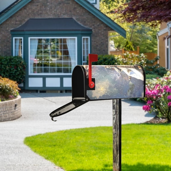 Christmas Snow Mailbox Cover Magnetic Standard Size Post Box Cover Wraps Home Garden Decor 18" X 21"