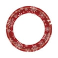 thumbnail image 1 of Christmas Snow Paper Plates, 7 inch Red Snowflake Disposable Dinner Plates Dessert Plates, Party Tableware Set, New Year Dinnerware Supplies, BBQ Picnic Favor, 1 of 4