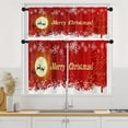 thumbnail image 1 of Christmas Snow Snowflake Kitchen Curtains Window Curtains and Valances Set 36 Inch, Winter Star Reindeer Tree Red Xmas Short Tier Curtain for Kitchen, Merry Christmas Small Kitchen Decor, 1 of 6