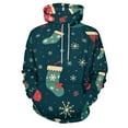 thumbnail image 1 of Christmas Snow Socks Regular Fit Hoodie, Sporty Pullover Hooded Sweatshirt for Men Women S, 1 of 6