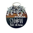 Christmas Snow Wooden Door Hangings Holiday Door Decorations Garden