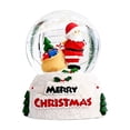 thumbnail image 1 of Christmas Snow with Light Resin Glass Snowball Ornament Light up Holiday Desktop Decor Xmas Gift for Home Tabletop Decoration, 1 of 7