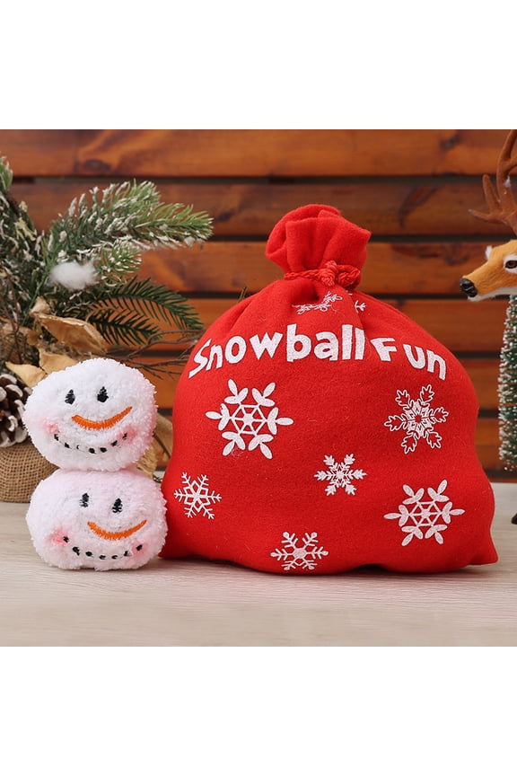 Christmas Snowball Decoration 10 Pack, Usupdd Soft Fabric Snowball Toys for Snowball Fight, 2 Inch Reusable Indoor Outdoor Christmas Tree Ornament for Bedroom Living Room