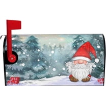 Christmas Snowfall Gnome Magnetic Mailbox Covers, Mail Wraps Garden Yard Home Decor for Outdoor Standard Size 21" Lx 18" W…