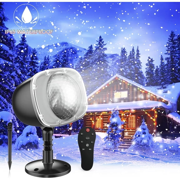Christmas Snowfall Lights Projector Outdoor,Indoor Holiday with Remote Control, Rotating Snow Falling Lamp for Halloween Xmas Wedding Garden Landscape Decorative(Snow Spots)