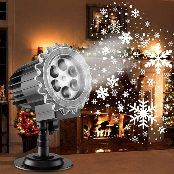 Christmas Snowfall Projector Lights, Indoor Outdoor Holiday Snowflake Projector Lights, Clear Rotating Snow Falling Lamp for Halloween Xmas Party Garden Landscape Decoration(Snow Spots)