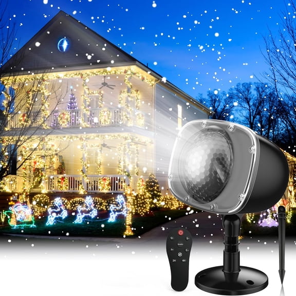 Christmas Snowfall Projector Lights, Waterproof Snowfall LED Light Projector,Outdoor Indoor Snow Lighting Projector with Dynamic Snow Effect for Home, Garden, Party, Halloween, Landscape Decor