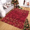 thumbnail image 1 of Christmas Snowflake Area Rug Non Slip Entryway Washable Rugs Holiday Throw Carpet Low Pile Soft Floor Mat for Hallway Bedrooms Bathroom, 1 of 8