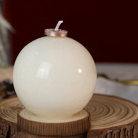 Christmas Snowflake Ball Aromatherapy Candle for Holiday Home Decor, Soy Blend Wax with Festive Red Green White Colors, Compact Mood Candle for Centerpiece Gift Giving