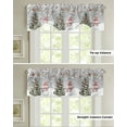 thumbnail image 1 of Christmas Snowflake Bird Snowman Window Curtain Living Room Kitchen Cabinet Tie-up Valance Curtain Rod Pocket Valance, 1 of 6