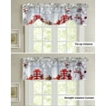 thumbnail image 1 of Christmas Snowflake Bird Snowman Window Curtain Living Room Kitchen Cabinet Tie-up Valance Curtain Rod Pocket Valance, 1 of 6
