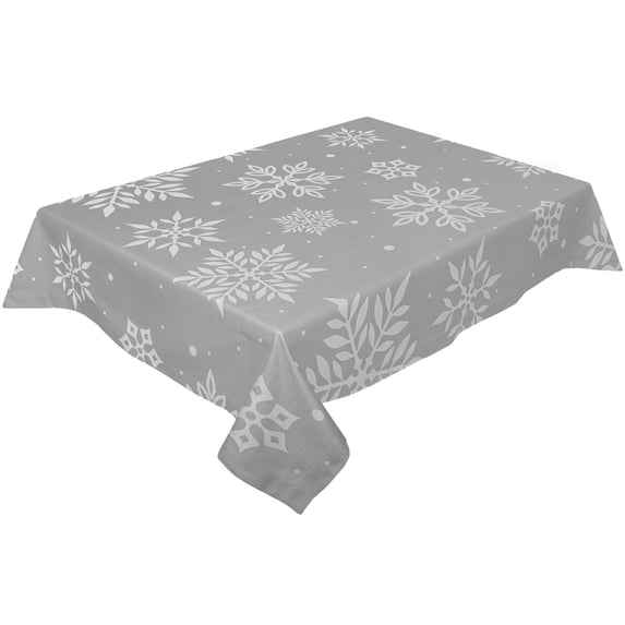 Christmas Snowflake Blue Background Wedding Table Cloth Waterproof Oilproof Dining Table Cover Kitchen Home Decor Tablecloth