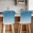 thumbnail image 1 of Christmas Snowflake Chair Covers Set of 6 Blue Gradient Chair Back Covers Stretch Removable Washable Slipcovers Protector for Dining Room Kitchen Party Decor, 1 of 5