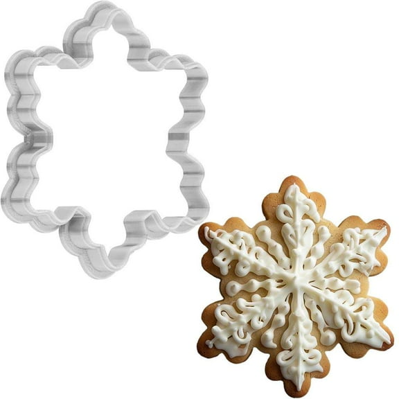 Christmas Snowflake Cookie Cutter 4 Inch Made in USA by WONDERTORY