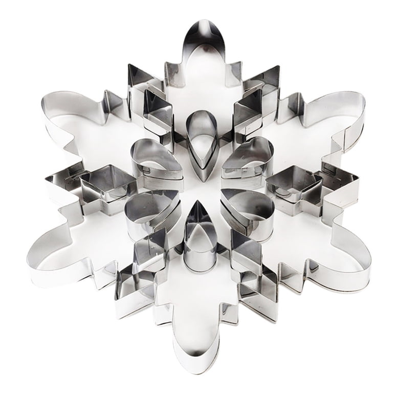 Christmas Snowflake Cookie Cutter - Stainless Steel Holiday Baking Tool For Cookies & Fondant