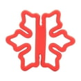 thumbnail image 1 of Christmas Snowflake Cookie Cutters, Stainless Steel Christmas Cookie Cutter, Red Winter Holiday Biscuit Mold for Baking, 1 of 5