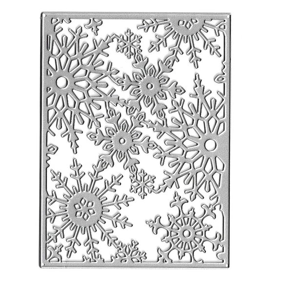 Christmas Snowflake Cover Cutting Dies DIY Scrapbooking Album Paper Card Stamp Making Decorating Tool for Children Use