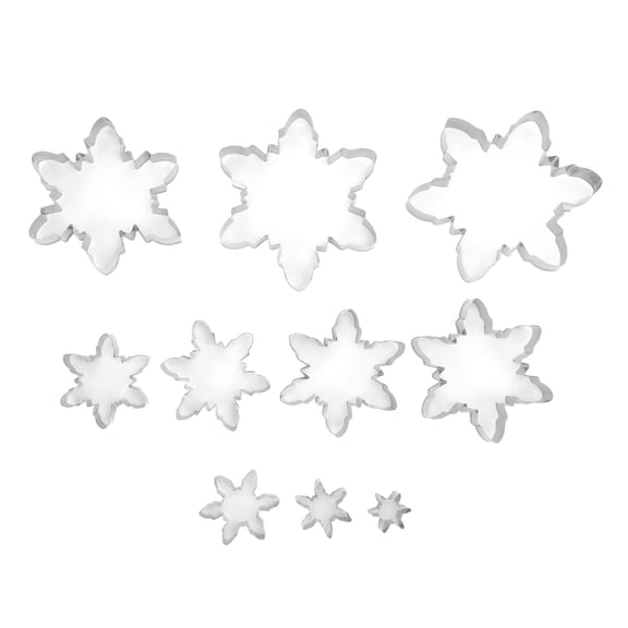 Christmas Snowflake Cutter Party Snowflake Biscuits Molds Geometric Cutters for Baking