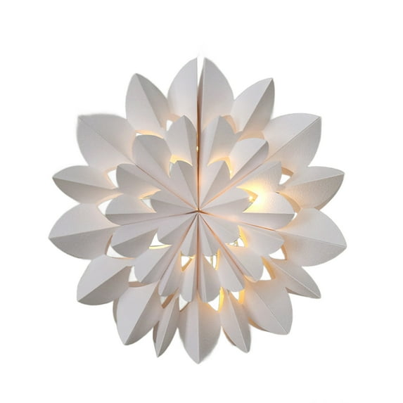 Christmas Snowflake Decoration, Paper Snowflake Ornament, White Hanging Snowflake Christmas Party Decoration, 38cm Durable Paper Material, Unique Detailed Design, Indoor Holiday Decor