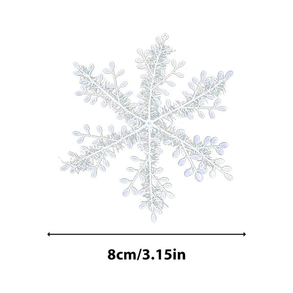 Christmas Snowflake Decorations,White Glitter Snowflake Ornaments,Plastic Winter Snowflakes Ornaments Christmas Tree Decorations for Winter Decorations Tree Window Door,Christmas Winter Decorations