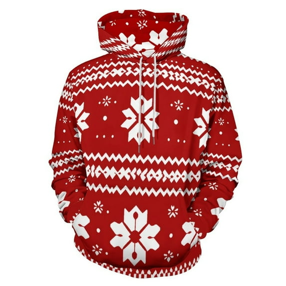 Christmas Snowflake Deer 3D Print Hoodie Men Women Autumn Thin Pullover Sweatshirt Vintage Streetwear Tops