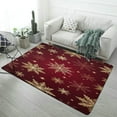 thumbnail image 1 of Christmas Snowflake Deer Carpet Soft Comfy Rug for Home Living Room Bedroom Area Rug Non-slip Doormat Decor, 1 of 6
