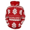 thumbnail image 1 of Christmas Snowflake Deer Men's Women Vintage 3D Hooded Sweatshirt - All-Season Loose Fit Streetwear, 1 of 6