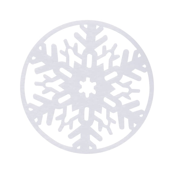 Christmas Snowflake Design Cup Mat Non Woven Fabric Drink Coaster For Wine Tea Coffee Holiday Party Winter Wedding Decoration