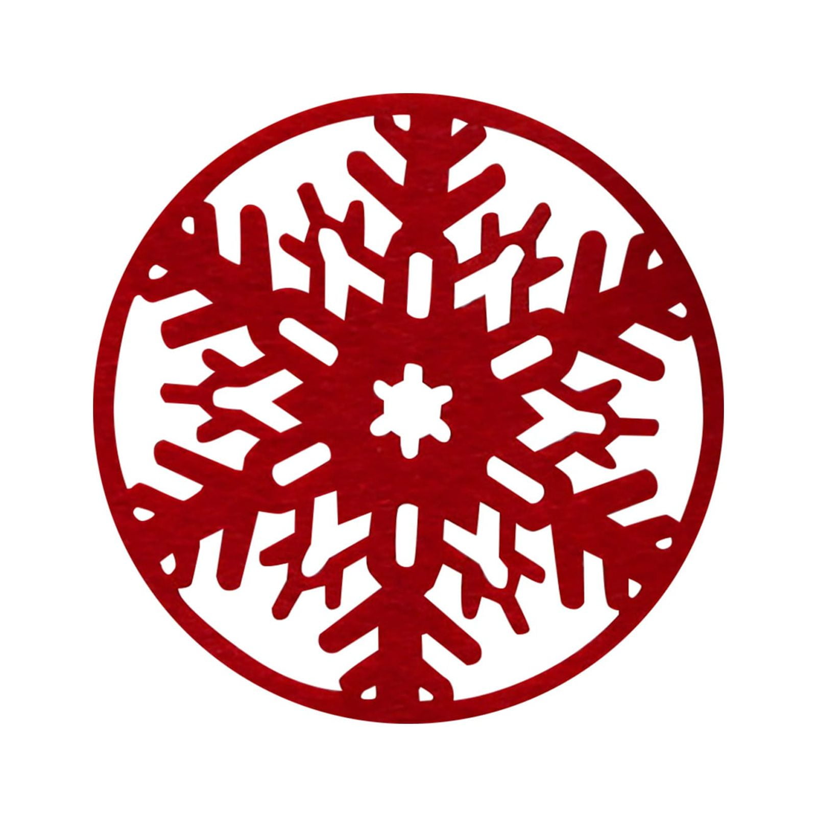 Christmas Snowflake Design Cup Mats Tea Coffee Decoration For Party