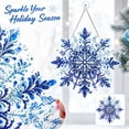 thumbnail image 1 of Christmas Snowflake Diamond Painting Kit Blue Mandala Rhinestone Art, 7.9 inch DIY Crystal Suncatcher Hanging Ornament for Window Wall Decor, 1 of 5
