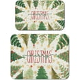 thumbnail image 1 of Christmas Snowflake Dish Drying Mat for Kitchen Counter 2 Pack with Non-Slip Rubber Backing - Absorbent Coffee Bar Mat, Dish Rack Mat, Christmas Trees Dish Drying Mats 18x24+19.5x12 inch, 1 of 7