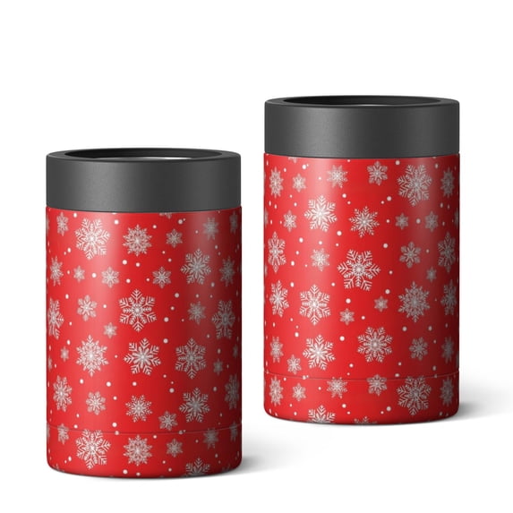 Christmas Snowflake Dot Pattern Can Cooler 1 Pack, Vacuum Insulated ...