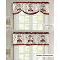 thumbnail image 1 of Christmas Snowflake Elk Window Curtain Living Room Kitchen Cabinet Tie-up Valance Curtain Rod Pocket Valance, 1 of 6