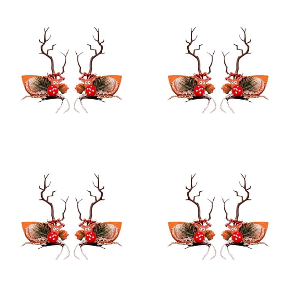 Christmas Snowflake Hair Clip Set - Festive Reindeer & Mushroom Design Hair Accessories for Women, Holiday Party Hairpins