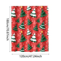 Christmas Snowflake Holiday Shower Curtain Waterproof Polyester Bathroom Decor with Festive Design