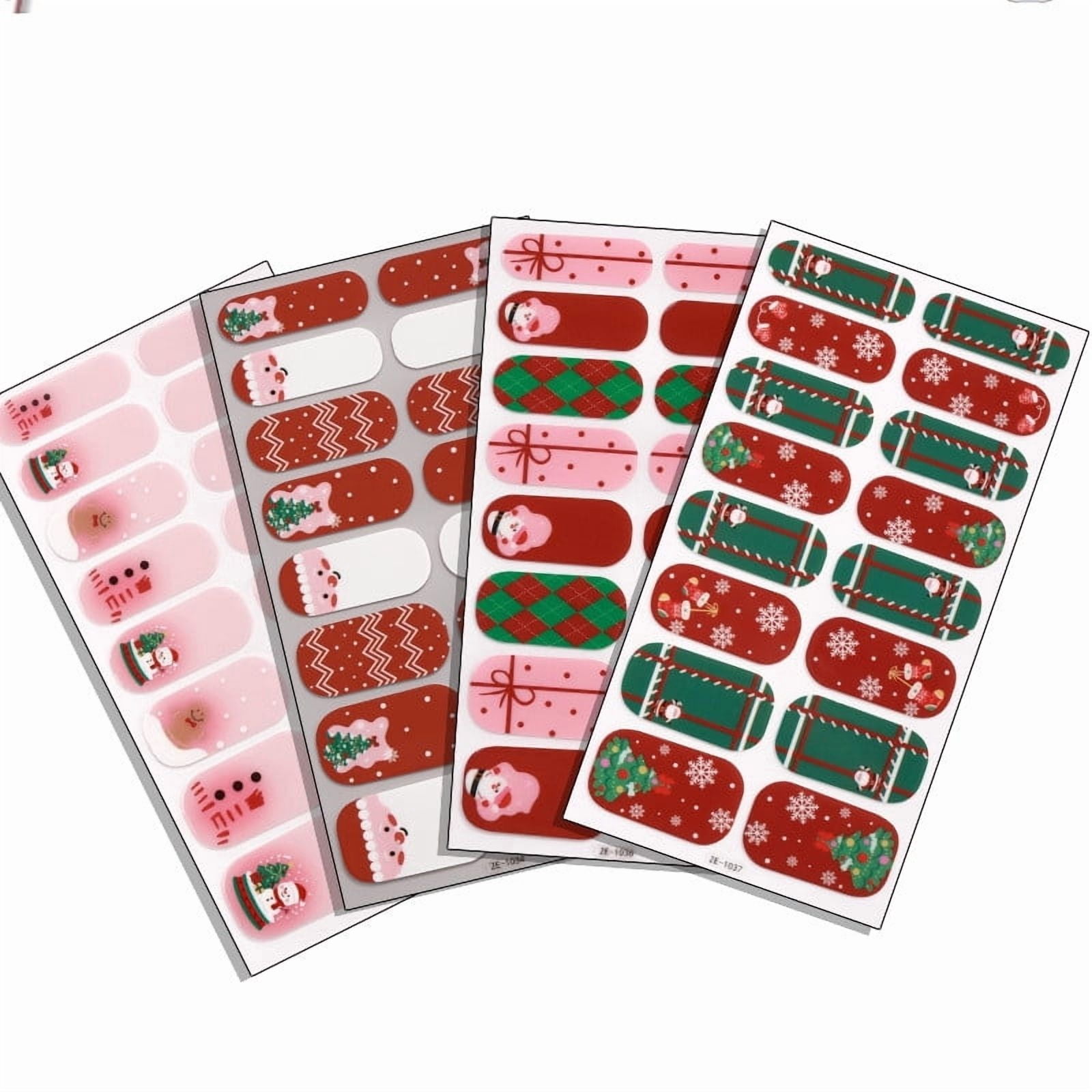 Christmas Snowflake Hot Stamping Nail Stickers, 5 Piece Set 8 Pairs Per ...