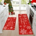 thumbnail image 1 of Christmas Snowflake Kitchen Rugs Sets of 2 Non Slip Kitchen Mats for Floor Anti Fatigue Red Kitchen Floor Mats Waterproof Xmas Comfort Standing Mat for Kitchen Sink Home Office, 1 of 6