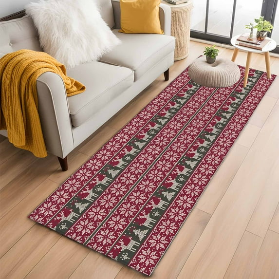 Christmas Snowflake Kitchen Runner Rug 2x6 Washable Runners for Hallway ...