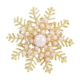 thumbnail image 1 of Christmas Snowflake Napkin Ring, Gold and Silver Pearl Hollow Designs Elegant Table Decor, 1.6x1.6in for Holiday Dinner Party Wedding, 1 of 5